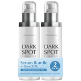 EnaSkin Dark Spot Serum bottle close-up for brightening the face and body