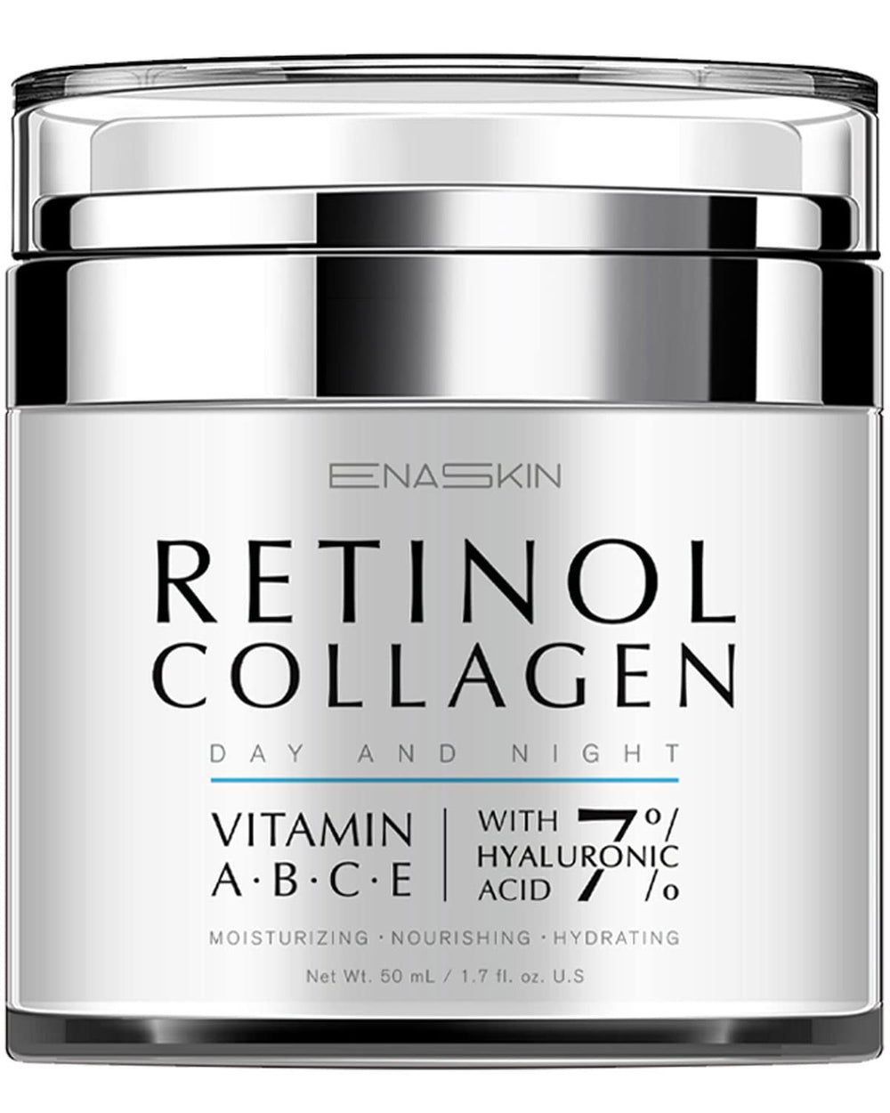 EnaSkin Retinol Cream bottle closeup highlighting anti-aging care