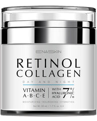 EnaSkin Retinol Cream bottle closeup highlighting anti-aging care