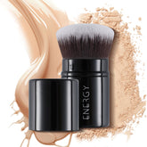ENERGY Kabuki Brush Retractable with Cover protects bristles during travel.