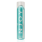 Enjoy Hair Finishing Spray quick-drying bottle demonstrates lightweight hold for voluminous styling.