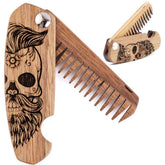 Enjoy The Wood beard comb folding pocket in walnut finish for on-the-go grooming