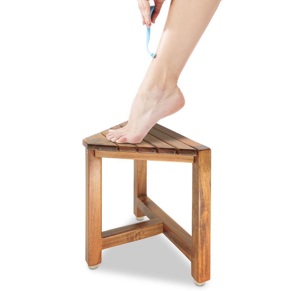 ENKEZI shower foot rest 12in front view supports stable grooming setup