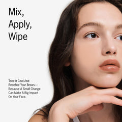 Entropy Make Up Brow Color ash brown tint lasts up to four weeks for defined brows.