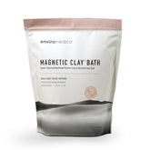Enviromedica magnetic bentonite clay bath powder bottle ready for a cleansing soak.