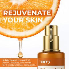 Textura ligera de Envy Serum Vitamina C para piel suave e hidratada.