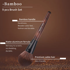 ENZO KEN matte aluminum ferrule brushes for durability and control.