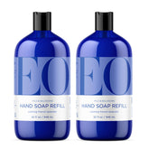 EO French Lavender liquid hand soap bottles in a 2-pack for daily cleansing.