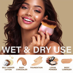 EOICCEOH body bronzer brush blends products seamlessly for natural-looking glow
