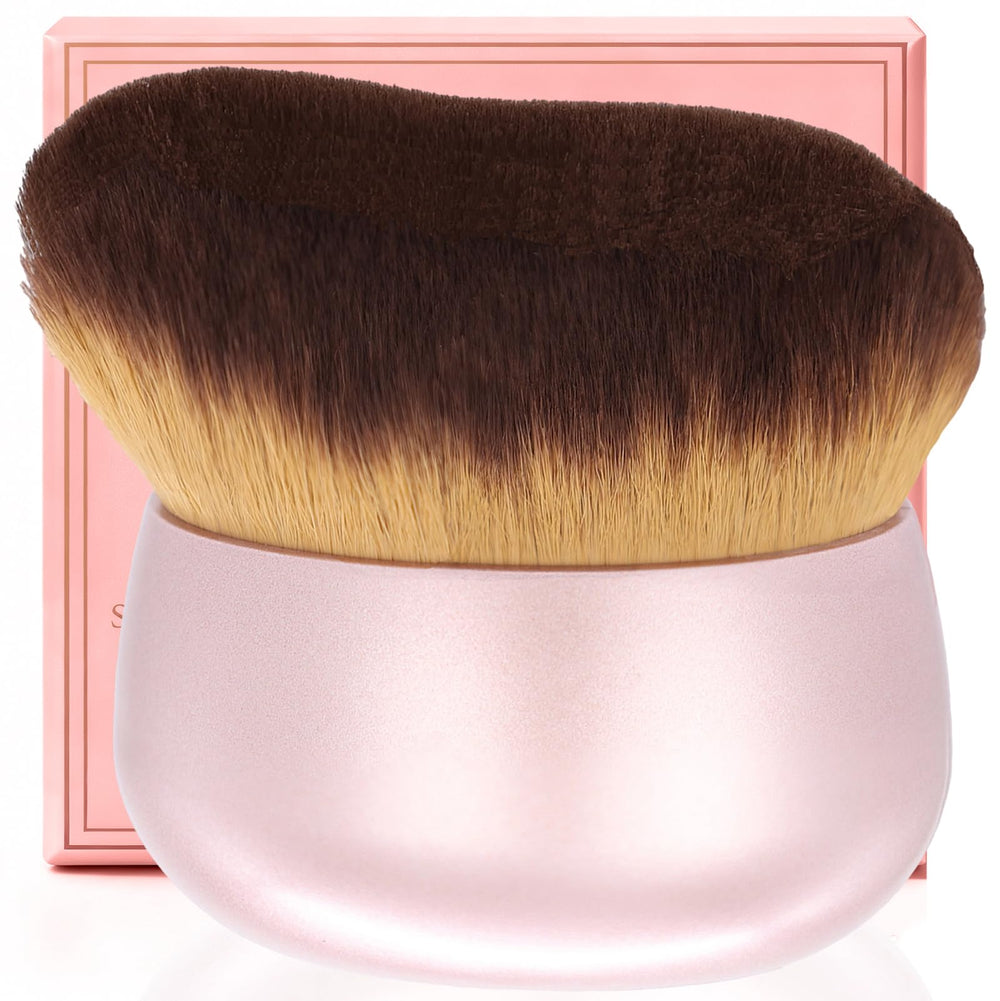 EOICCEOH extra-large body makeup brush with 75mm head in pink rose gold for even coverage