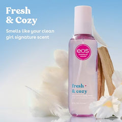eos Cashmere Body Mist bottle-side view highlighting compact design for on-the-go use