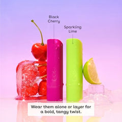 eos Cherry Limeade texture close-up highlights smooth, moisturizer-rich balm.