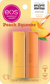 eos Flavor Lab Peach Yuzu lip balm jar for silky, hydrated lips.