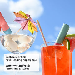 eos Lychee Martini lip balm stick delivers lightweight hydration with refreshing scent