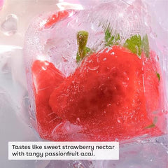 eos Secret Menu strawberry acai lip balm packaging close-up with limited-edition design