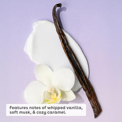 Textura cremosa del exfoliante corporal Vanilla Cashmere para uso diario