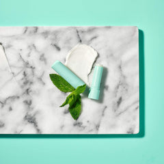 EOS Sweet Mint lip balm twist-up close-up for easy, mess-free hydration