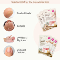 Epielle hand mask soft-skin treatment closeup suggesting velvety hands after use.