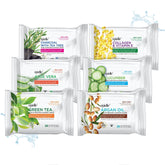 Epielle makeup remover wipes bottle close-up, effortless daily cleansing.