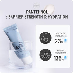 epii Double Up Cream ingredients panel close-up highlighting squalane and panthenol.