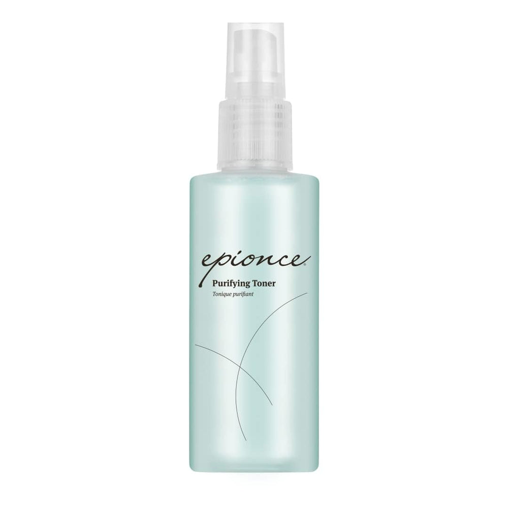 Epionce Purifying Toner bottle shown for daily cleansing and oil control.