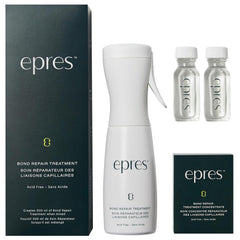 Epres Bond Repair Starter Kit bottle demonstrates a spray-on treatment for smoother hair.