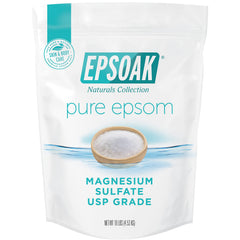Epsoak Epsom Salt 10 lb bag front for relaxing soak