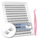 EPUDY FIHSALA self-adhesive lash clusters no stem close-up for natural wispy effect.