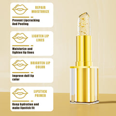 Eqimznv labial cambio-color dos-piezas: tono que cambia con labios y temperatura.