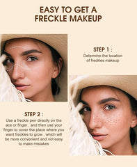 Equusecured Freckle Pen Dark Brown freckles on cheeks for natural look.