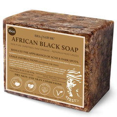 era of nature Jabón Negro Africano Crudo, ideal para limpieza suave diaria