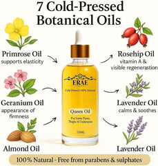 ERAE Queen Body Oil on arm demonstrates fast absorption.