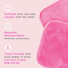 La cara exfoliante y la cara limpiadora de ERASE YOUR FACE exfolian y limpian suavemente.