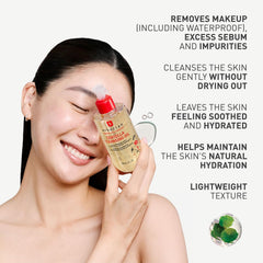 Erborian Centella Cleansing Oil dissolves waterproof makeup while preserving hydration.