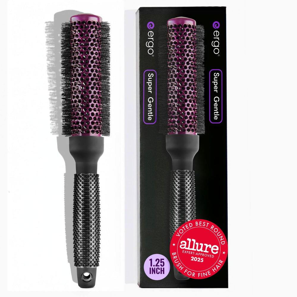 ERGO super gentle round brush for blowouts delivers salon-quality results at home.