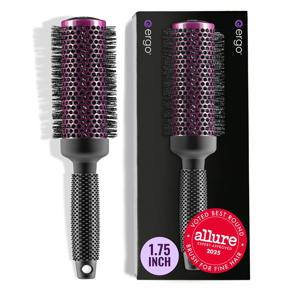 ERGO Super Gentle Round Brush bristles close-up for gentle, snag-free styling.
