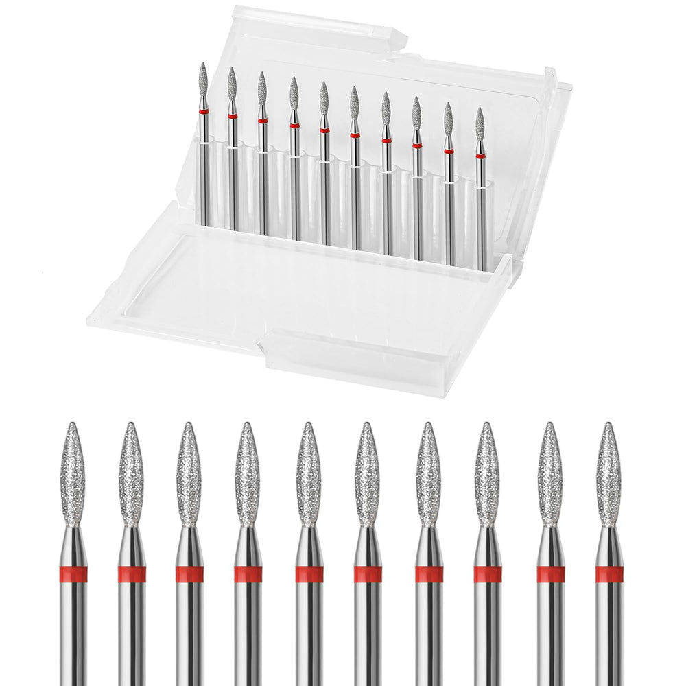 ERUIKA diamond flame cuticle bit for precise dead-skin removal around the nail