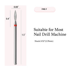 ERUIKA flame-cuticle bit for shaping natural and artificial nails