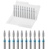 ERUIKA diamond flame cuticle bit set for precise cuticle work and dead-skin removal