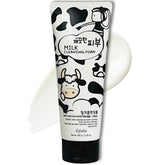 Esfolio Milk Cleansing Foam bottle front highlights the brand and a gentle hydration-first cleanse.