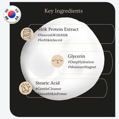 Esfolio Milk Cleansing Foam lather release demonstrates deep cleansing without stripping oils.