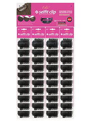 Esha Selfit clip extensions natural black closeup of securing clip