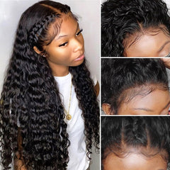 ESIWONHAIR pre-plucked wig with baby hairs and bleached knots for a seamless hairline.