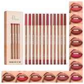 Espoce set de perfiladores de labios 12 colores para delinear y definir con duración.
