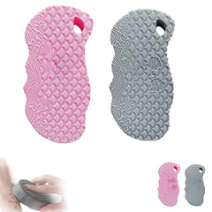 Esponja exfoliante mágica rosada para exfoliar suavemente la piel en la ducha.