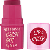 essence Baby Got Blush Stick swirls on cheeks for a natural glow