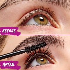 essence Call Me Queen lash definition close up highlights defined lashes.
