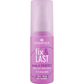 essence Fix & Last bottle close-up showing weightless setting for all-day wear