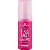 essence Fix & Last bottle showcasing a soft matte finish for long-lasting makeup.