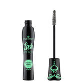 Essence Lash Princess mascara brush closeup highlighting voluminous defined lashes.